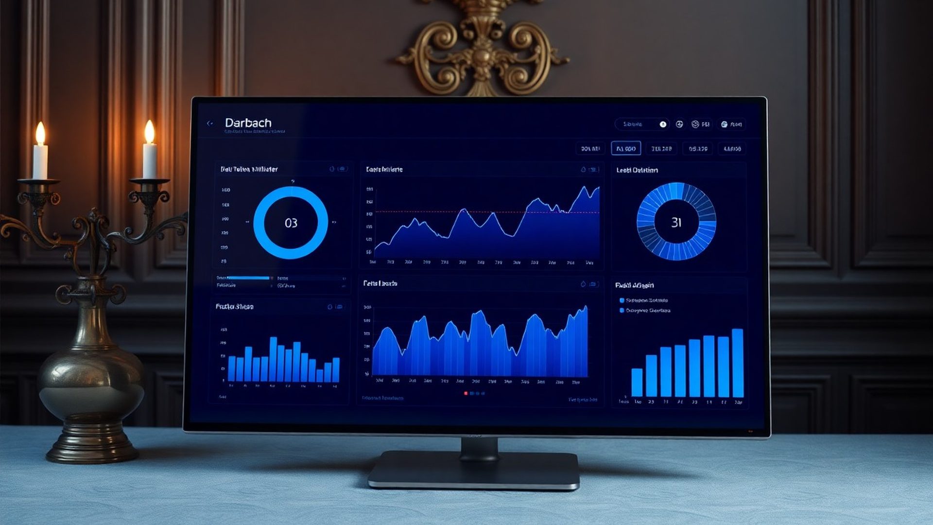 Ukázka indigového dashboardu simulátoru Dvořák & Horák
